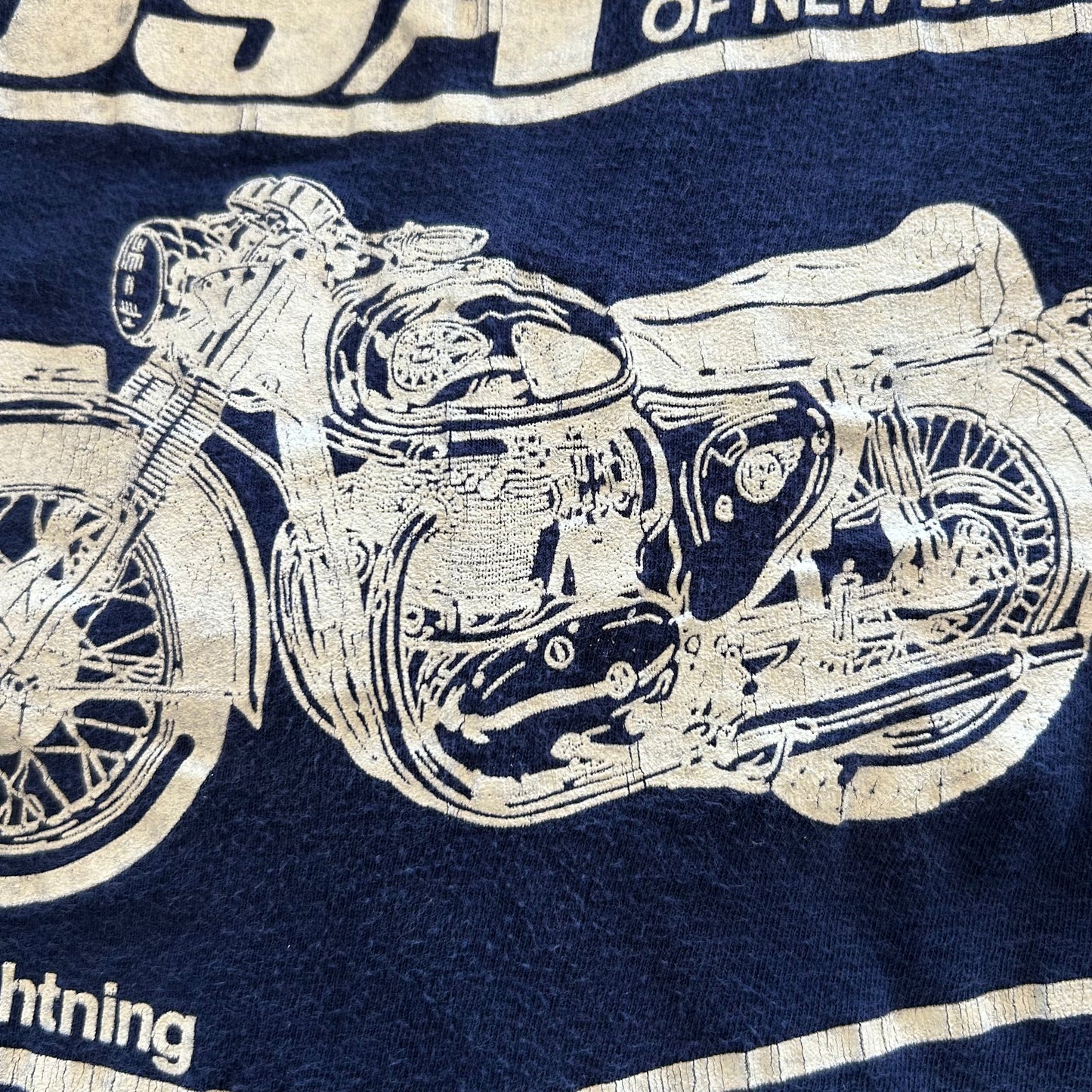 80's BSA OWNERS CLUBメンバーTシャツ バイク 紺(L)/A3709T-SO