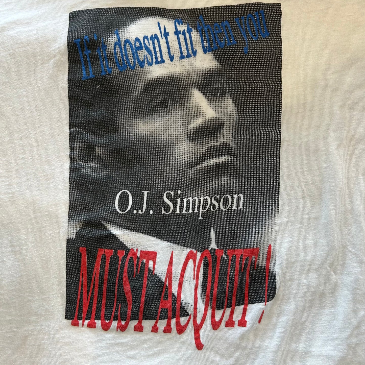 90's O.J.Simpson フォトTシャツ 白(XL)/A6494T-SO