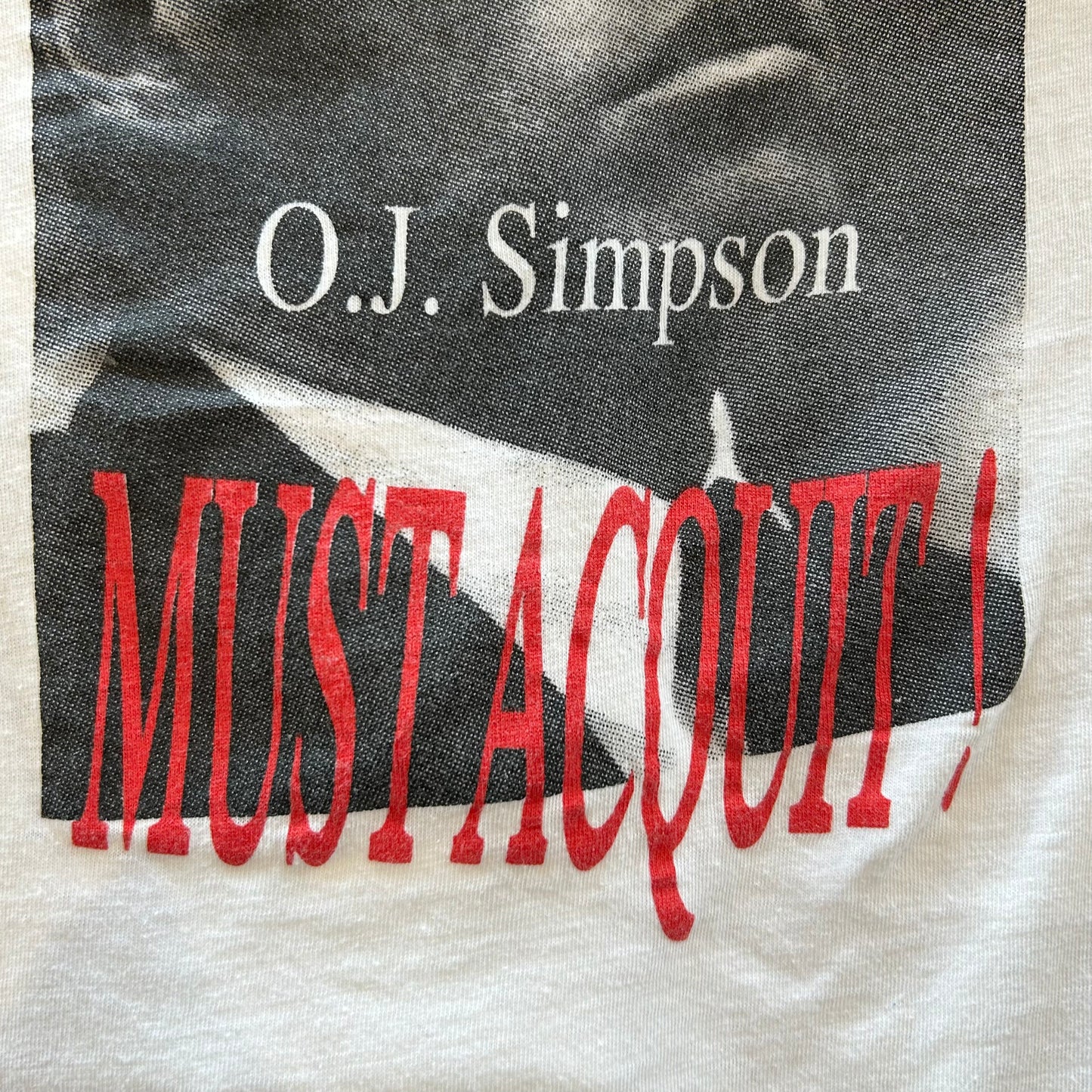 90's O.J.Simpson フォトTシャツ 白(XL)/A6494T-SO