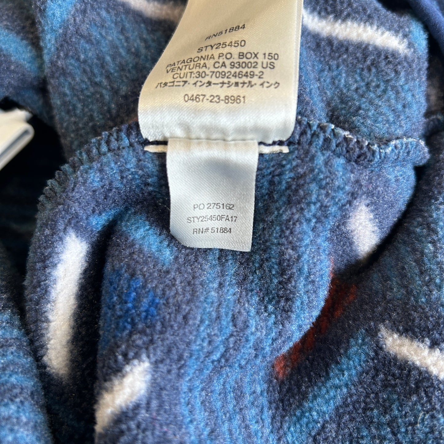 2017 Patagonia パタゴニア スナップT フリースプルオーバー ネイティブ柄 ネイビー(XL)/C0216F-SO