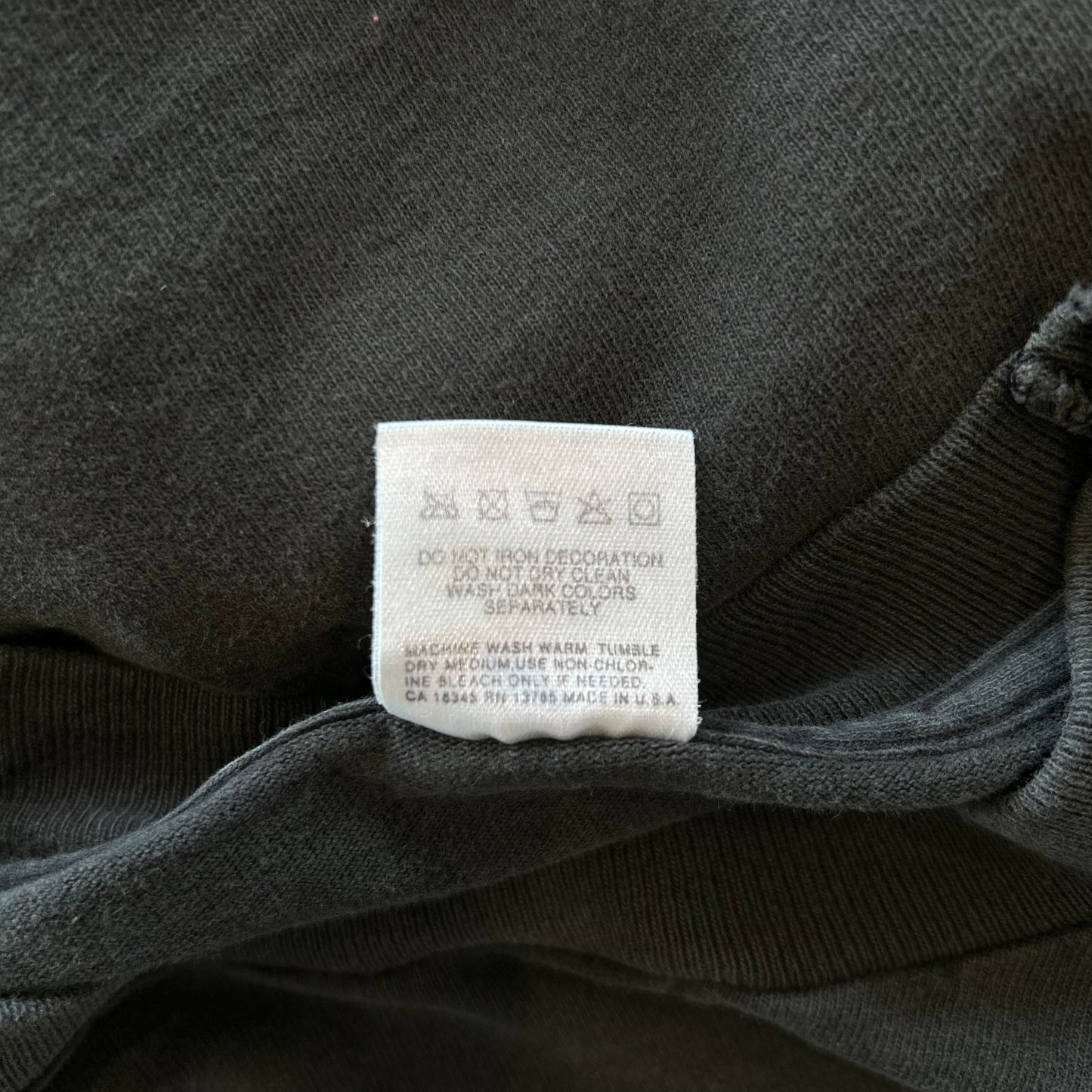 90's ALASKA イーグル巻きプリントTシャツ 黒(M)/A7185T-SO