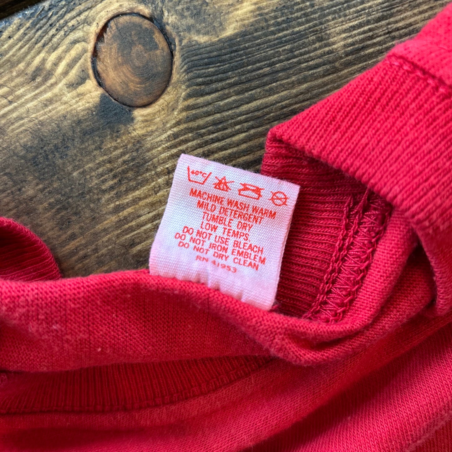 80's Collegiate Pacific Walt Disney World ディズニー フットボールT 赤(XL)/A7186T-SO