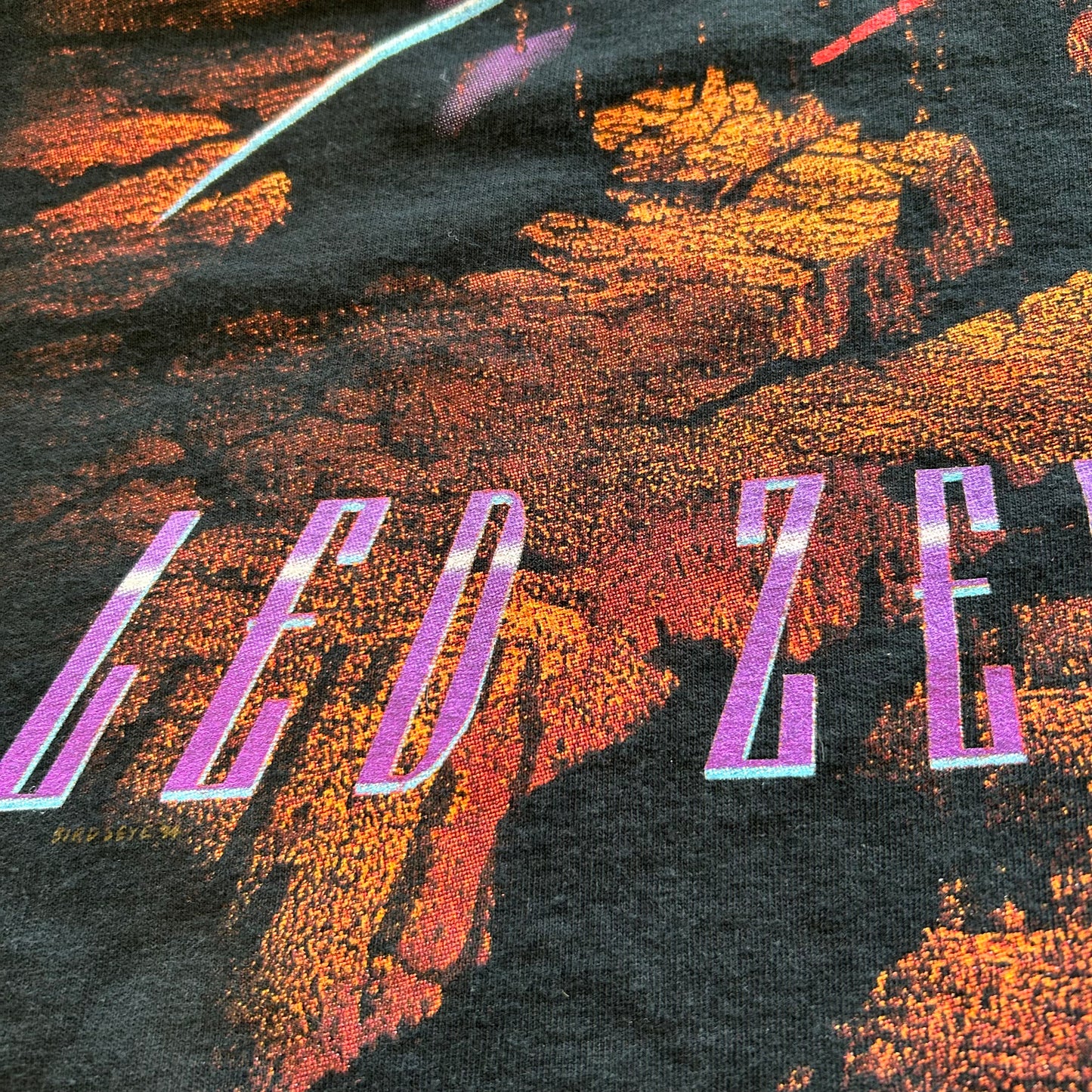 90's LED ZEPPELIN レッドツェッペリン Tシャツ Swan Song WINTERLAND 黒(XL)A6693T-SO