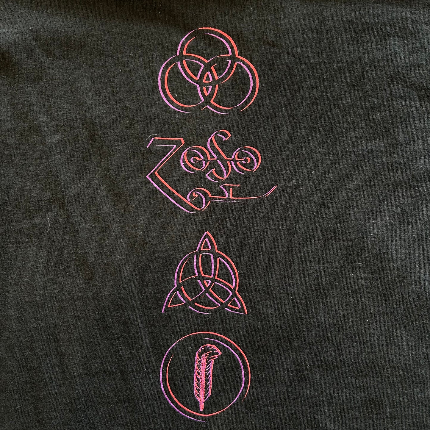 90's LED ZEPPELIN レッドツェッペリン Tシャツ Swan Song WINTERLAND 黒(XL)A6693T-SO