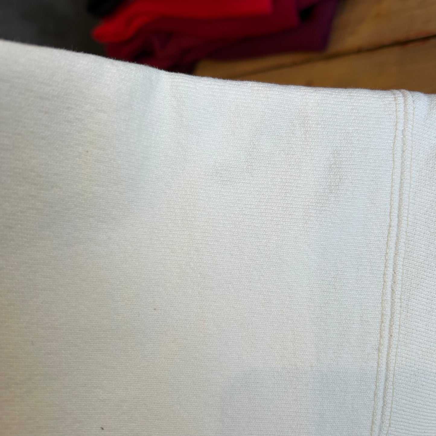 90's Champion Reverse Weave リバースウィーブ CORNELL 染み込みプリント 白(L)/A5450R-SO