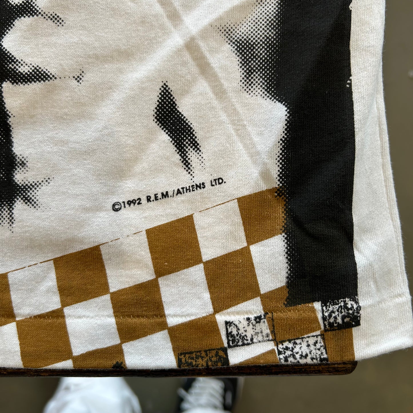 90's R.E.M ”RADIO SONG"オールオーバープリントTシャツ Lee 白(XL)/A6717T-SO