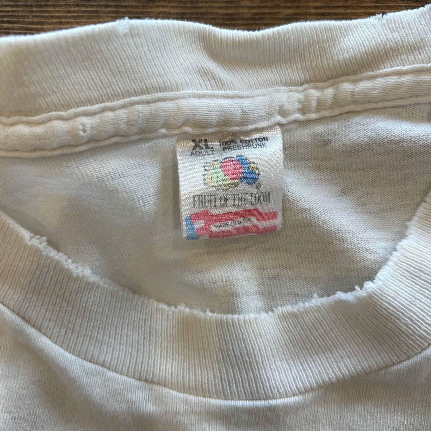90's Woodstock 1994ウッドストック 染み込みプリントTシャツ 白 Fruit of the loom(XL)/A3947T-SO