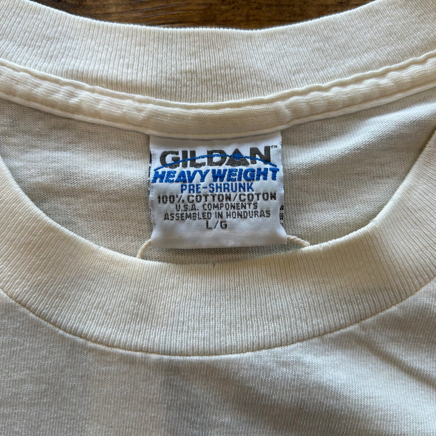 90'S Beatles ビートルズ メンバーフォトTシャツ ベージュ Gildan (L)/A7190T-SO