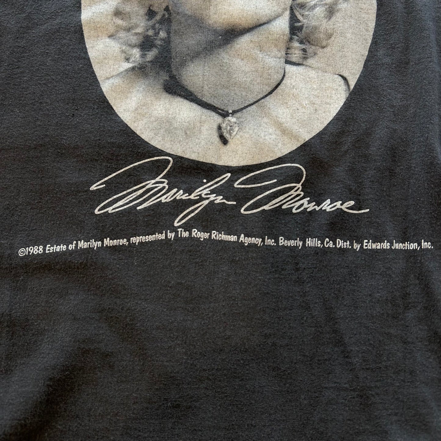 90's Marilyn Monroe マリリン・モンロー フォトTシャツ 黒 Murina (XL)/A6943T-SO