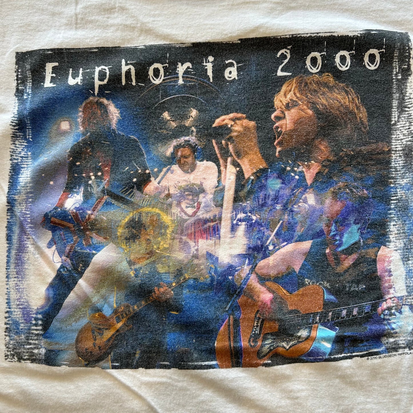 00's DEF LEPPARD デフレパード Euphoria 2000ツアーTシャツ Giant 白(XL)/A7064T-SO