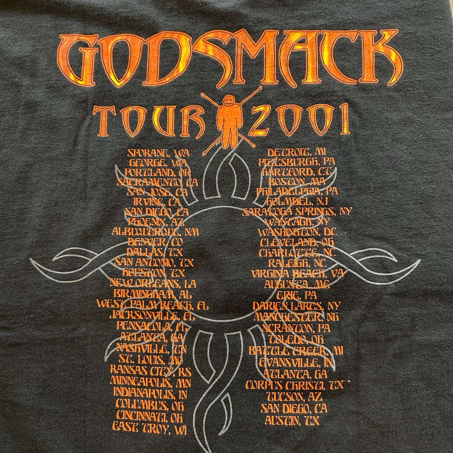00's GOD SMACK ゴッドスマック 2001ツアーTシャツ giant 黒(XL)/A4500T-SO