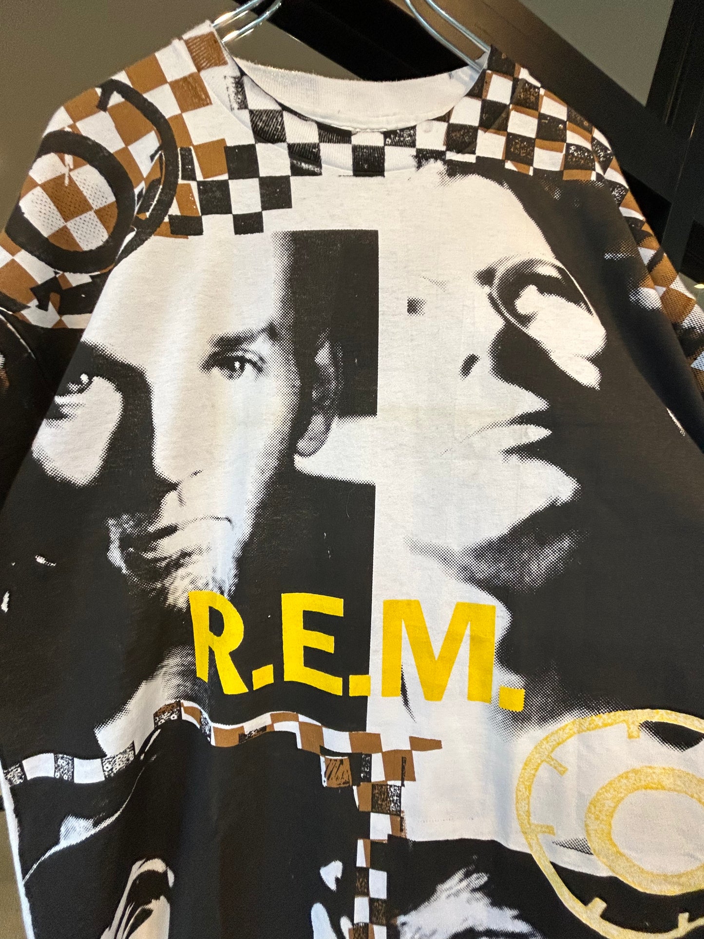 90's R.E.M ”RADIO SONG"オールオーバープリントTシャツ Lee 白(XL)/A6717T-SO