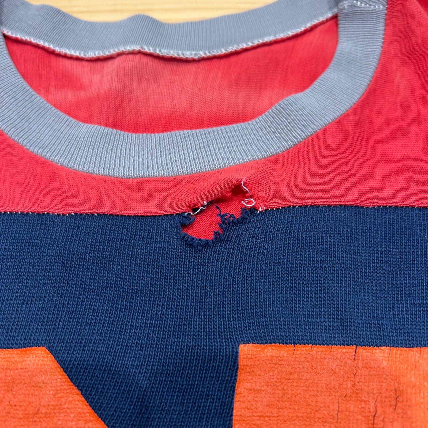 70's champion football T-shirt "27" チャンピオン フットボール Tシャツ ネイビー レッド (L)/A3444T-SO