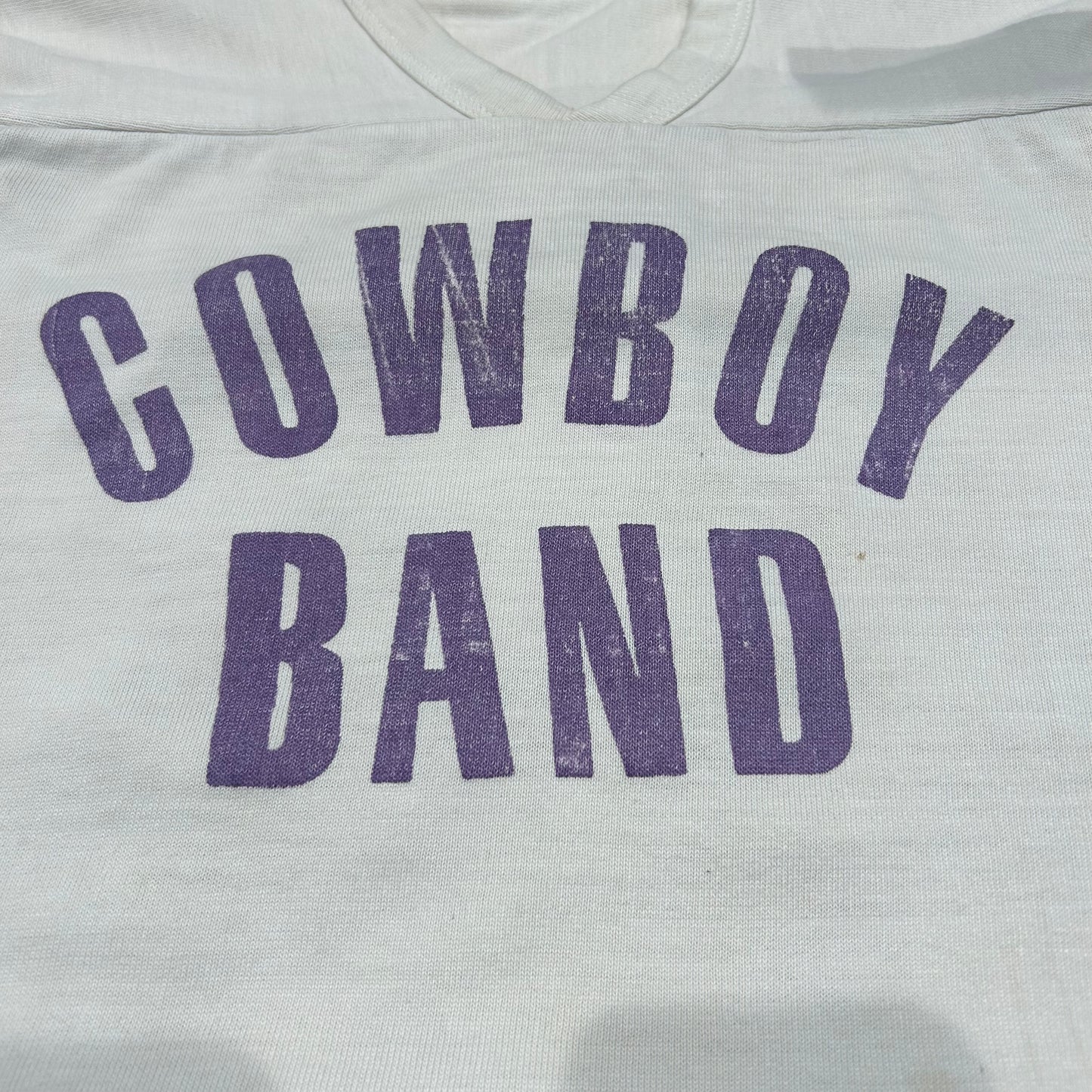 "COW BOY BAND" football T-shirt フットボール Tシャツ ホワイト (不明)/A7215T-SO