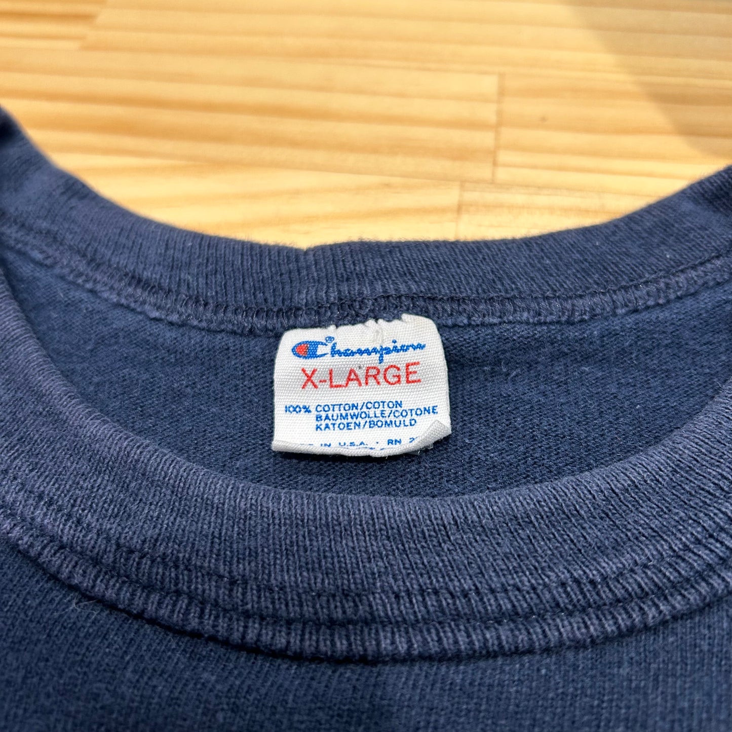 80's champion ”GEORGIA TECH" チャンピオン カレッジ Tシャツ ネイビー (XL)/A4110T-SO