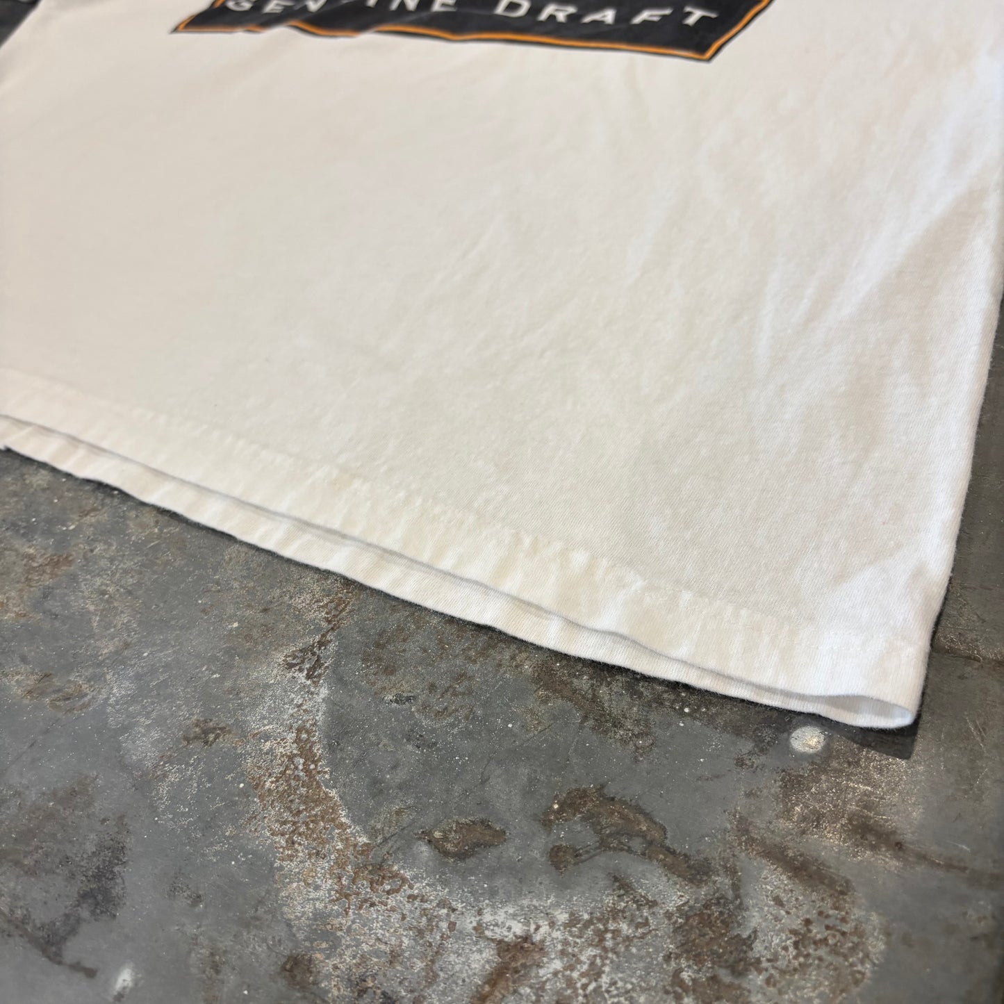 90's Hanes ヘインズ Miller Genuine Draft ミラービール 企業Tシャツ 白 (XXL)/B3695T-SO