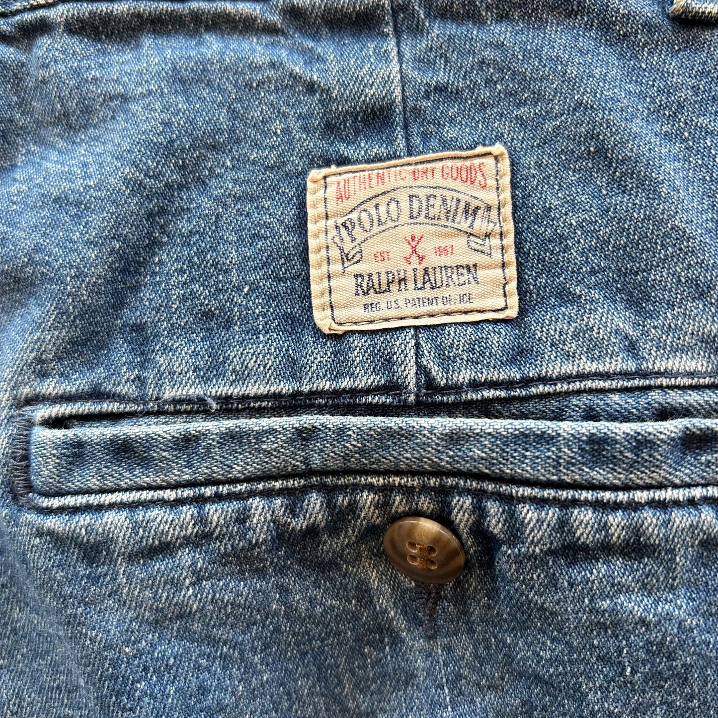 90's Polo Ralph Lauren "POLO DENIM" 2タックデニムスラックス USA製 (32×34)/A5334P-SO