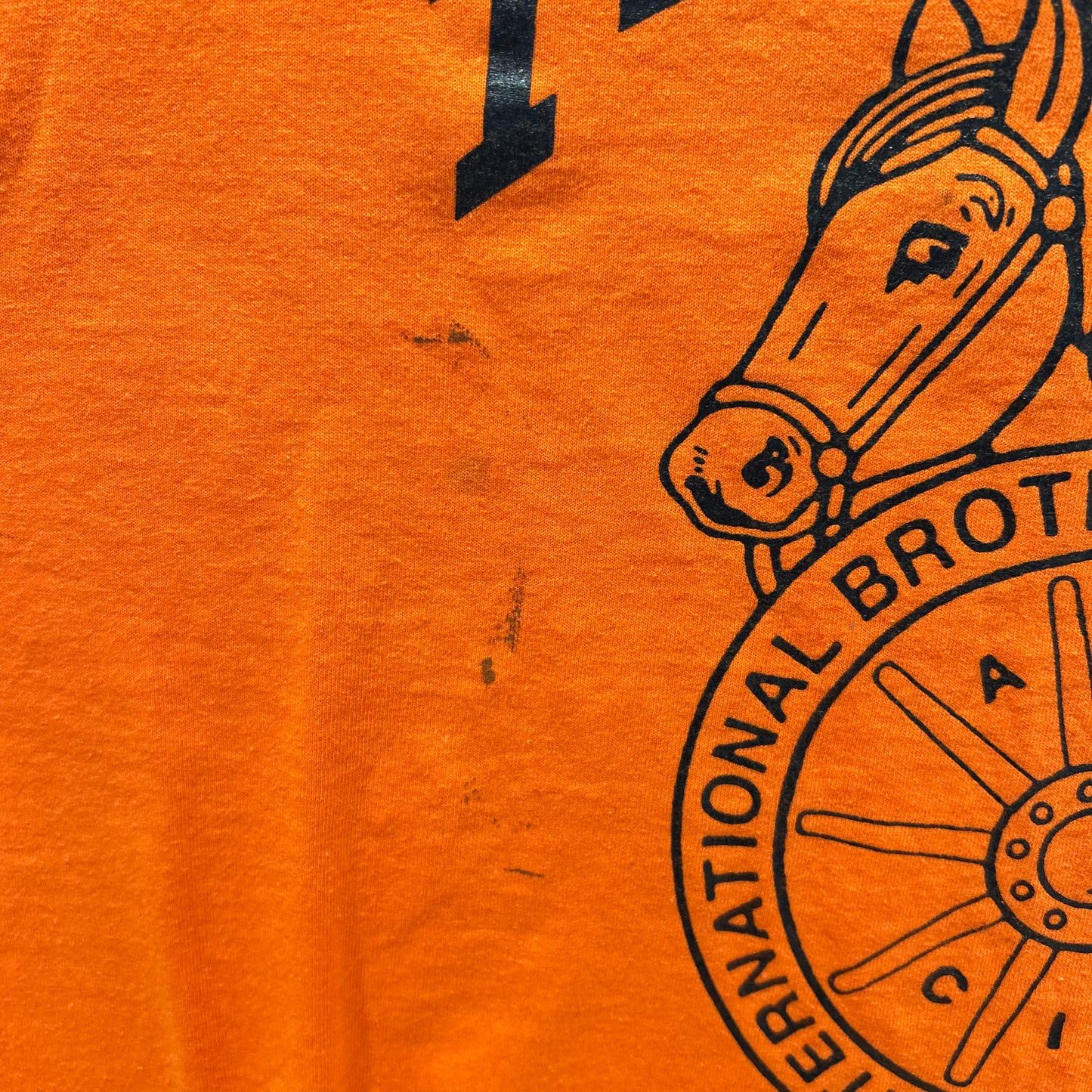 90's TEAMSTERS ロゴTシャツ 労働組合 オレンジ(L)/A7002T-SO