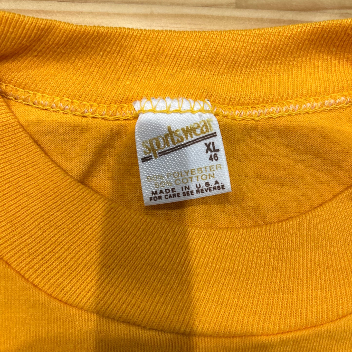 80's Sportswear MOOSEHEAD BEER ムースヘッドビール 企業Tシャツ 黄色(XL)/A6432T-SO