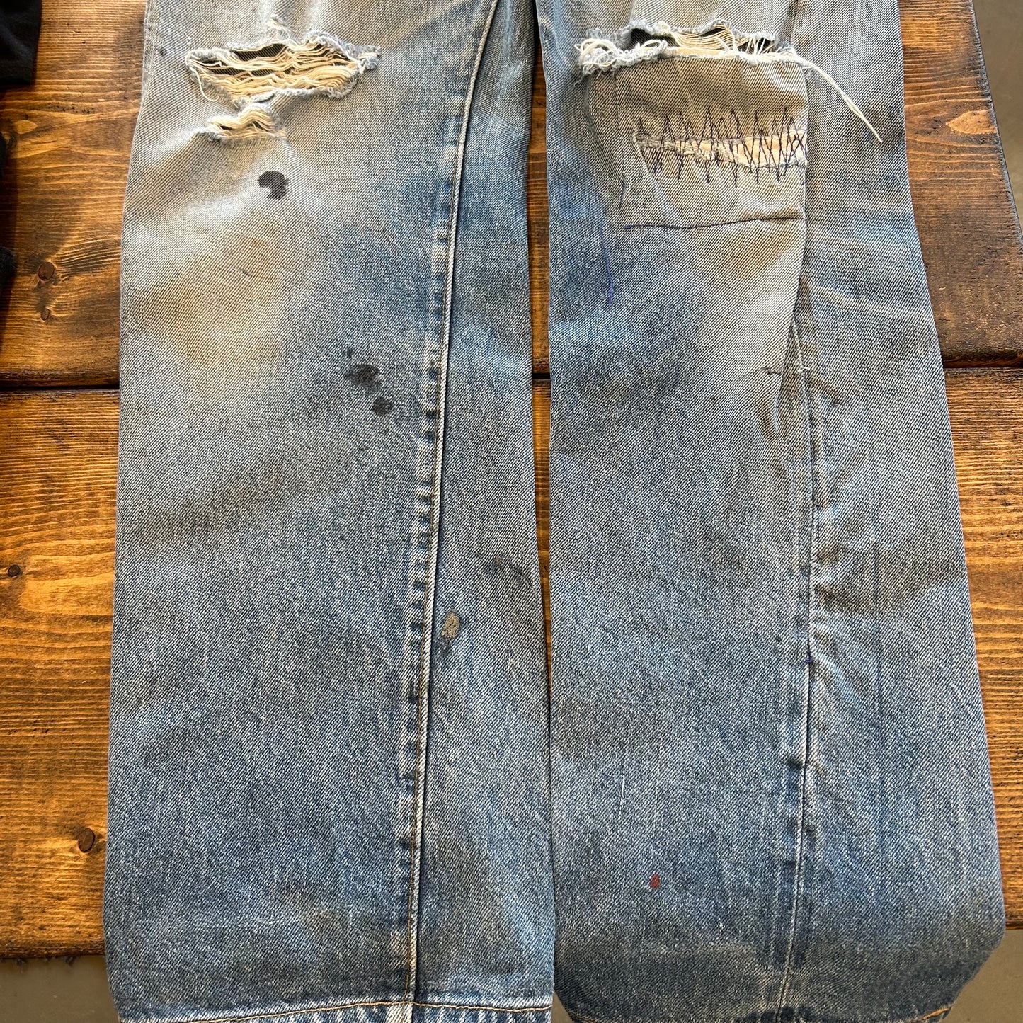 80's Levis 501 赤耳 デニムパンツ ダメージ(32×36)/A1511P-SO