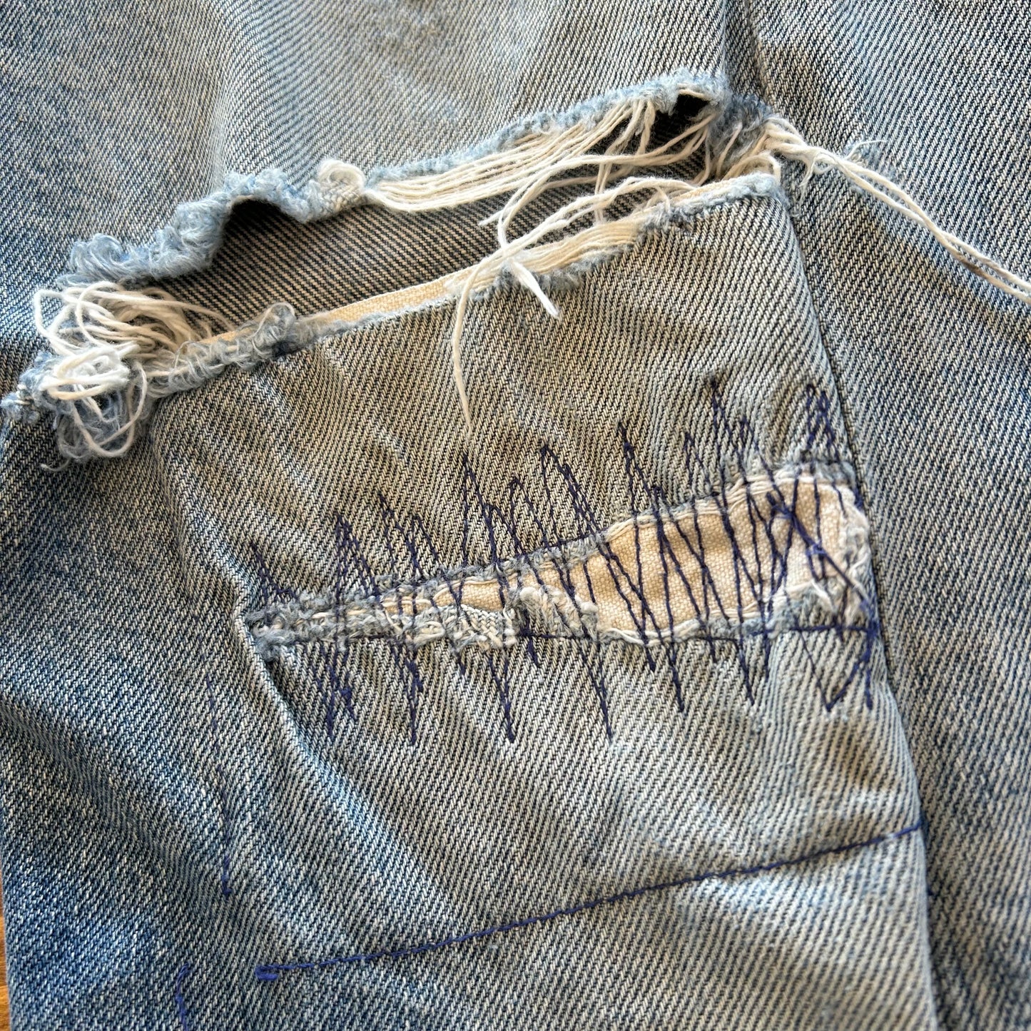 80's Levis 501 赤耳 デニムパンツ ダメージ(32×36)/A1511P-SO