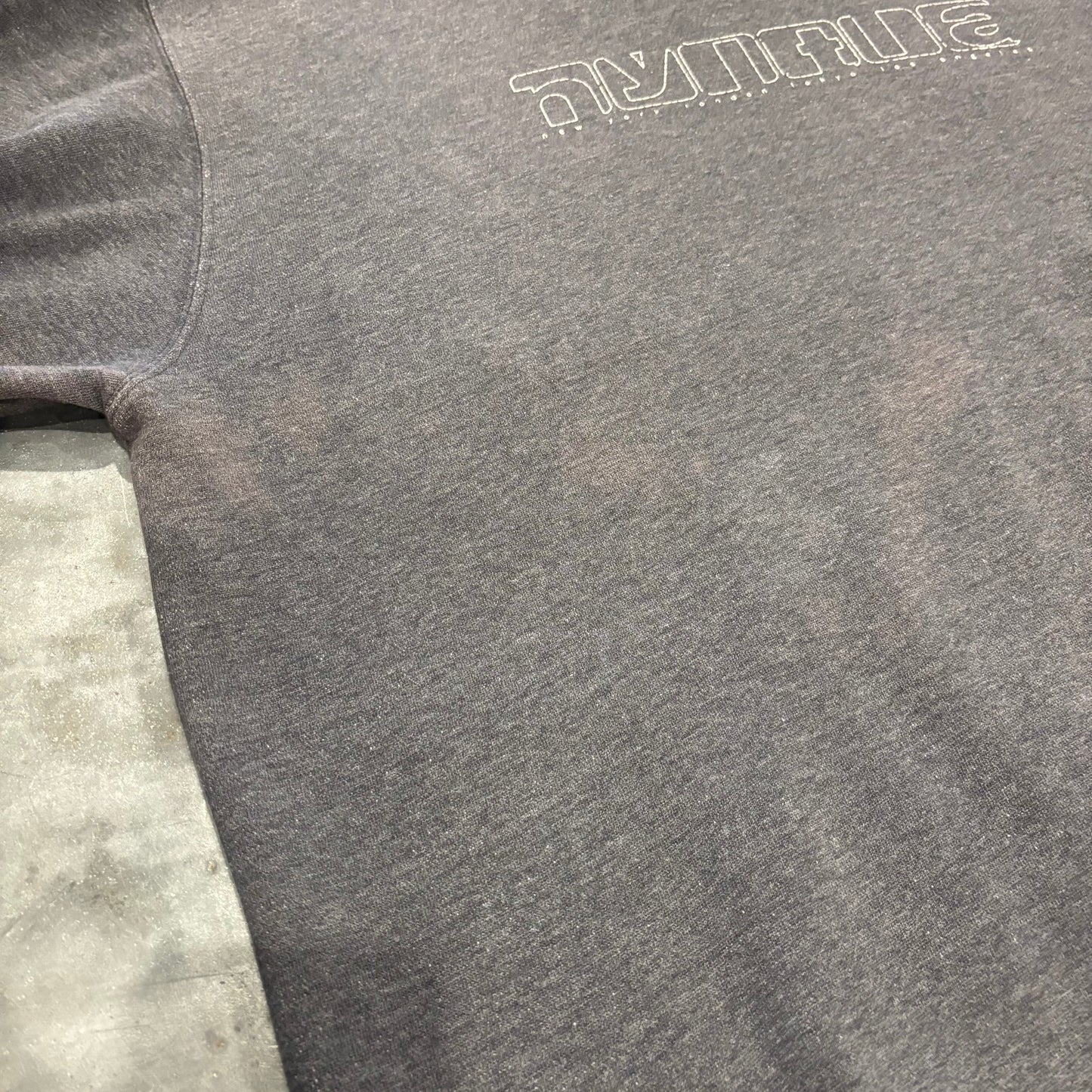 00's Stussy ステューシー プリントフーディ チャコールグレー (XL) /C0311S-SO
