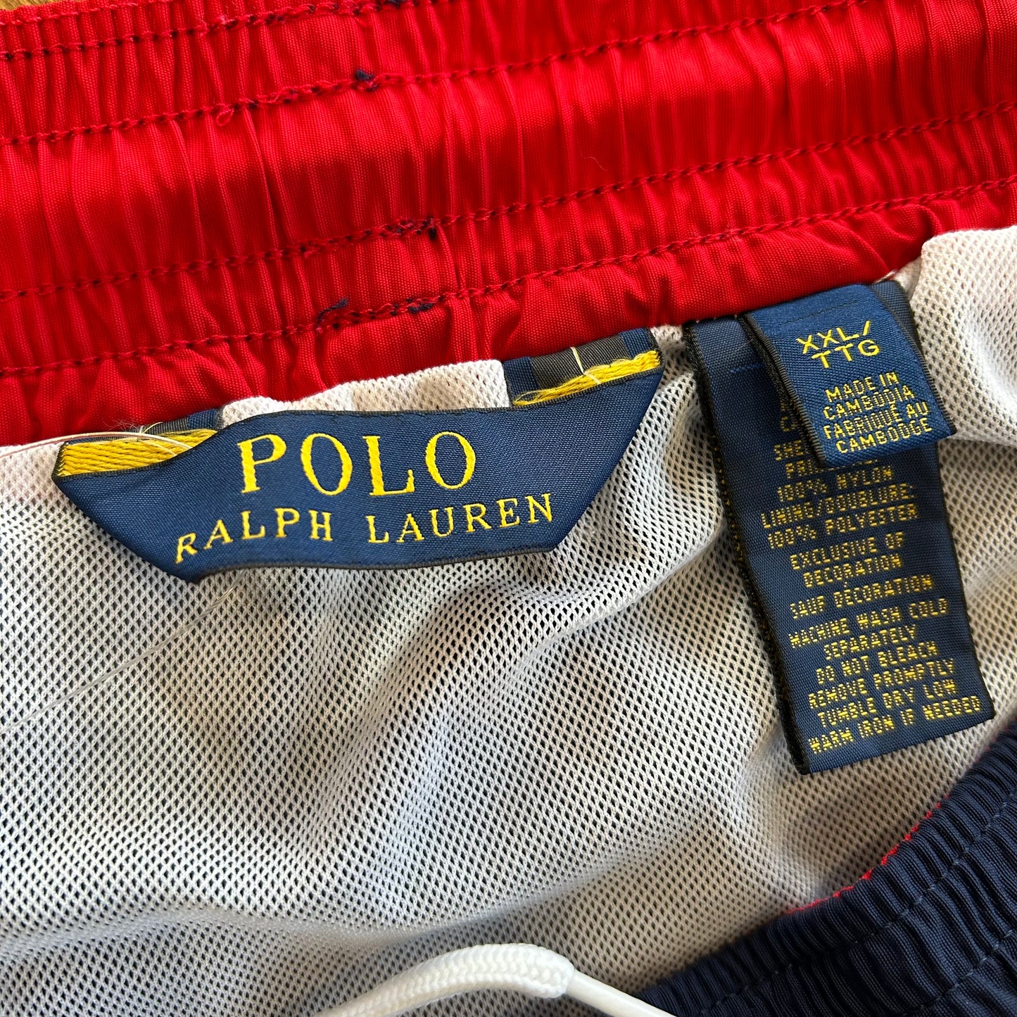00's Polo Ralph Lauren ラルフローレン スイムショーツ ハーフパンツ ネイビー(XXL)/A4429P-SO
