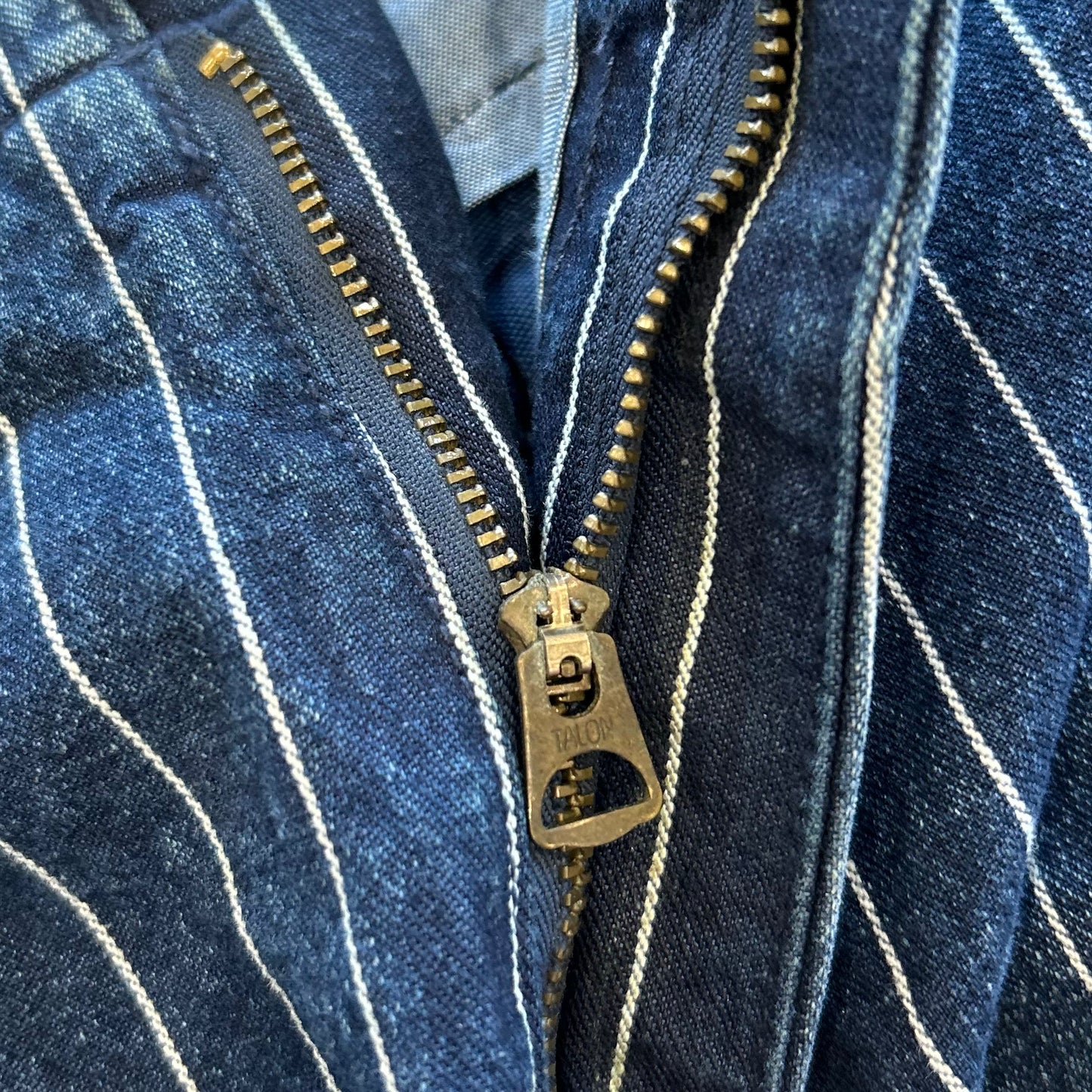 00's POLO ラルフローレン デニムストライプショーツ ハーフパンツ 紺(W36)/A3909P-SO