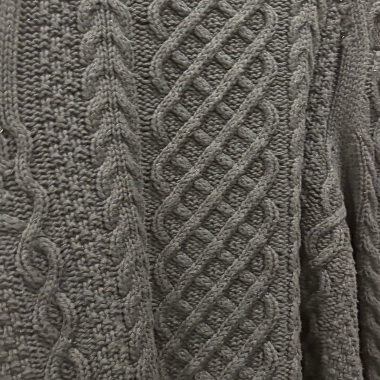 00's J.Crew コットン ケーブルニット 紺 (XL)/A8940K-SO