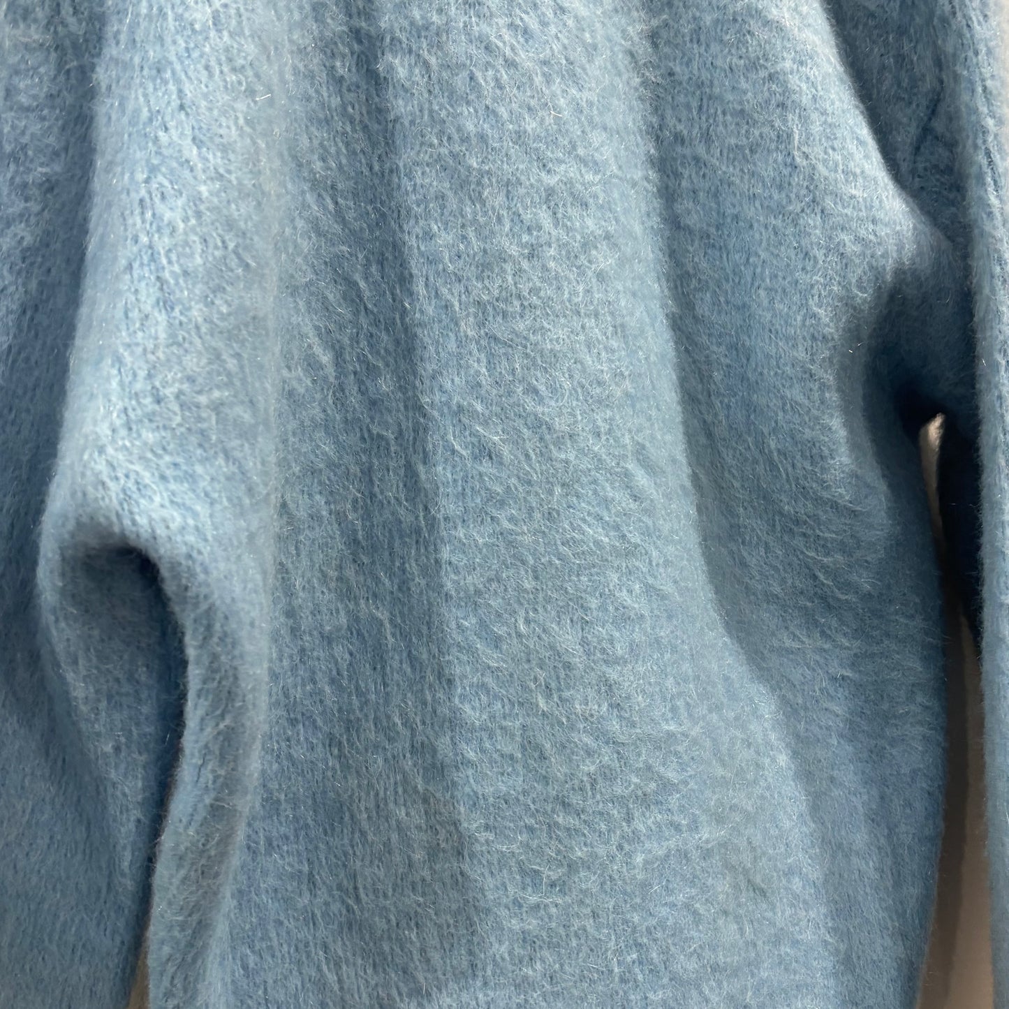 60's Campus モヘアカーディガン 白灰紺水色 (M)/A6645K-SO