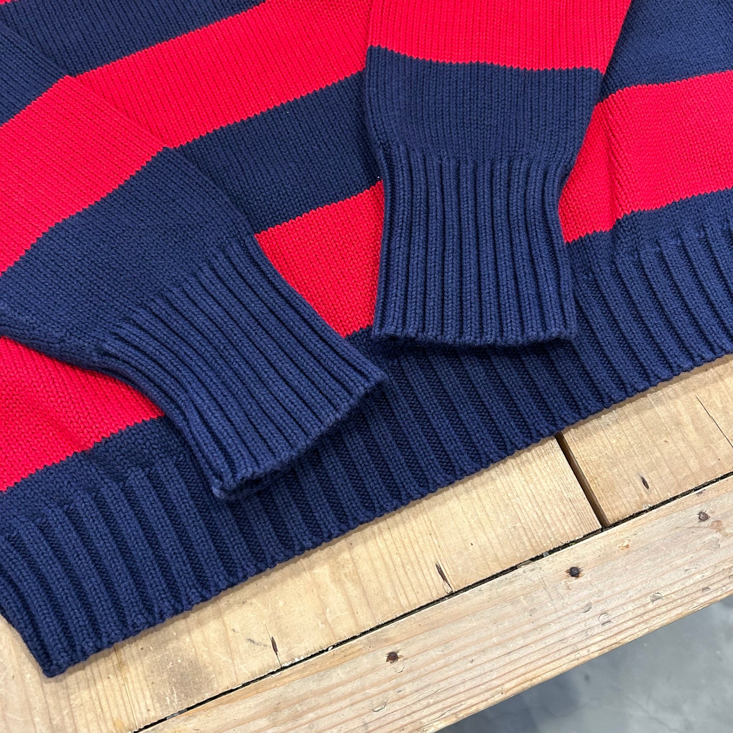 00's Polo Ralph Lauren ラルフローレン コットンニット ボーダー(L)/B0713K-SO