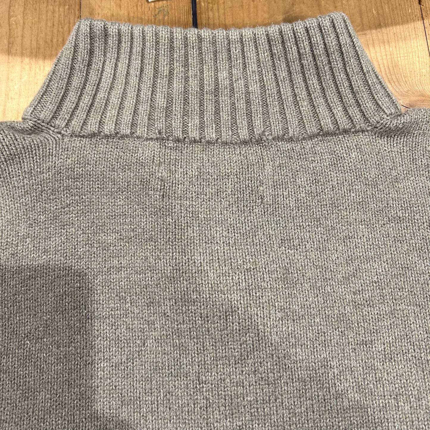 00's Polo Ralph Lauren ラルフローレン クォータージップコットンニット グレー(XL)/B1122K-SO