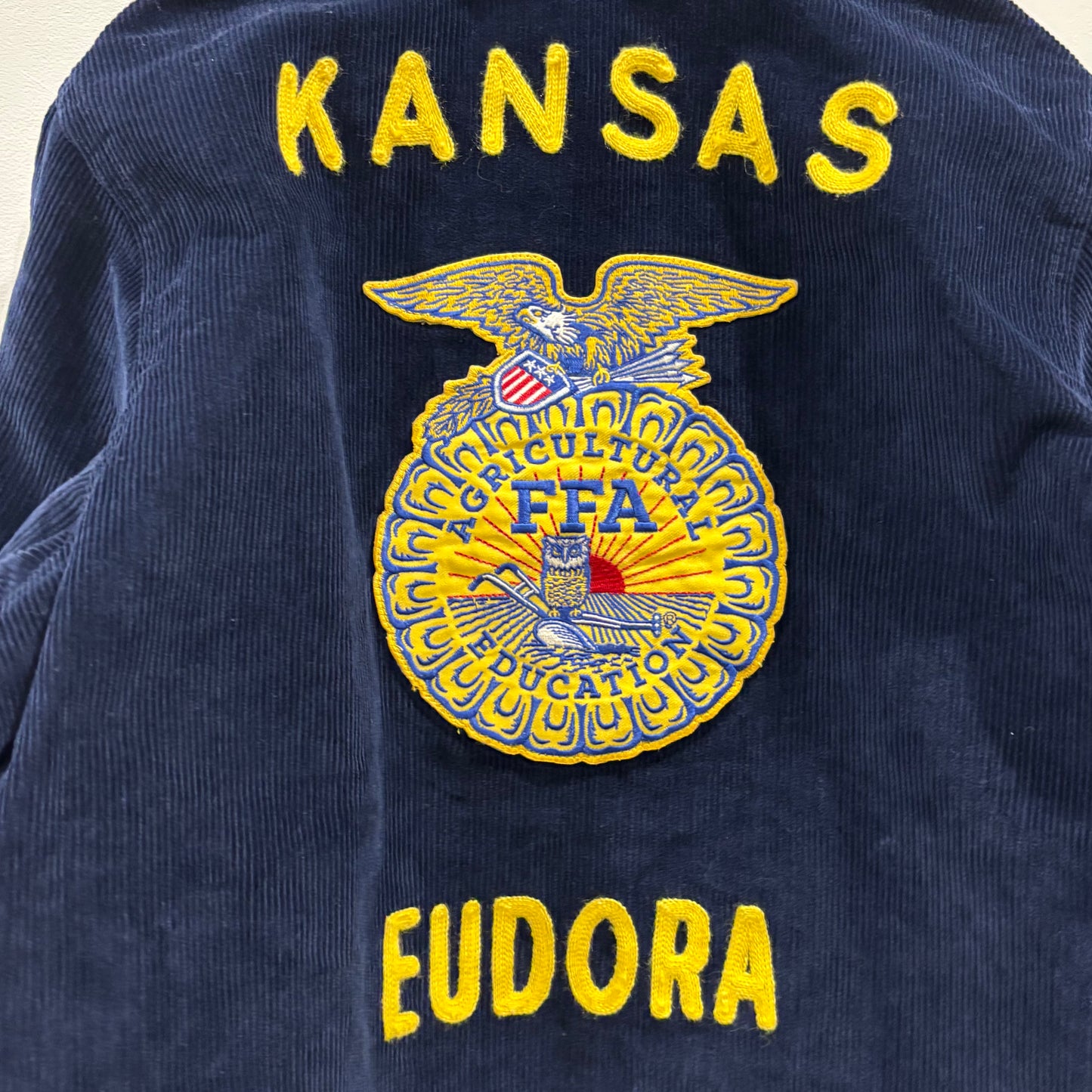 00's FFA ジャケット "KANSAS" 紺 (38)/A8790J-SO