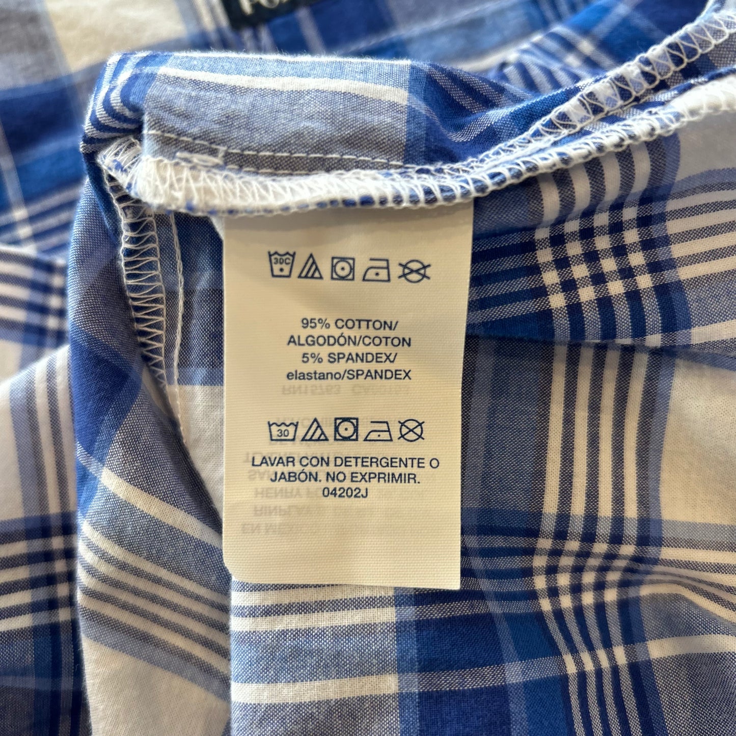 00's Polo Ralph Lauren ラルフローレン オープンカラーチェックシャツ 青白(L)/A3747SH-SO