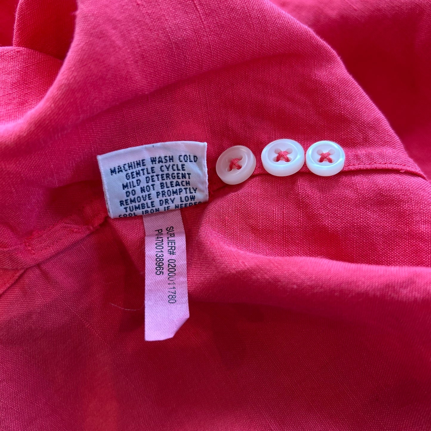 00's Polo Ralph Lauren ラルフ シルク/リネン オープンカラーシャツ 裾ポニー ピンク(M)/A3019SH-SO