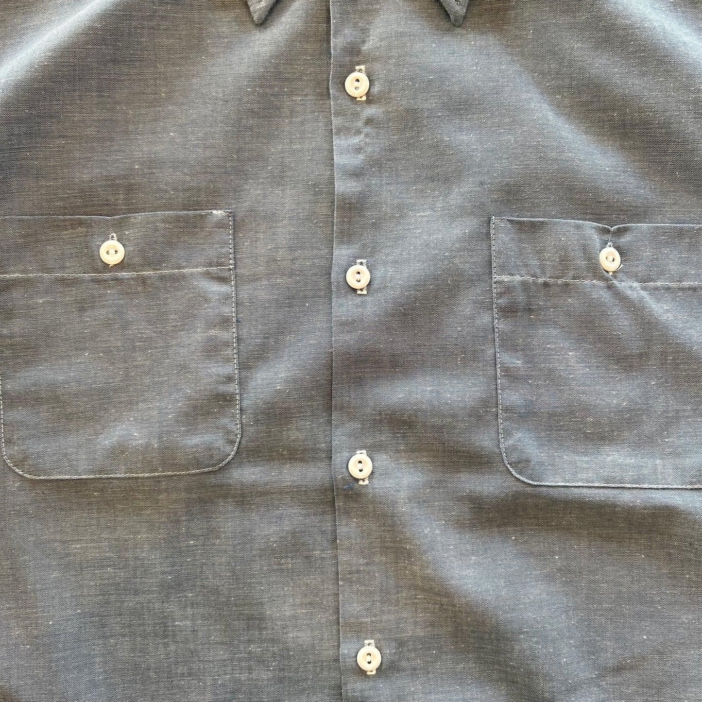 70's BIG MAC 半袖シャンブレーワークシャツ J.C.Penney (M)/A6626SH-SO