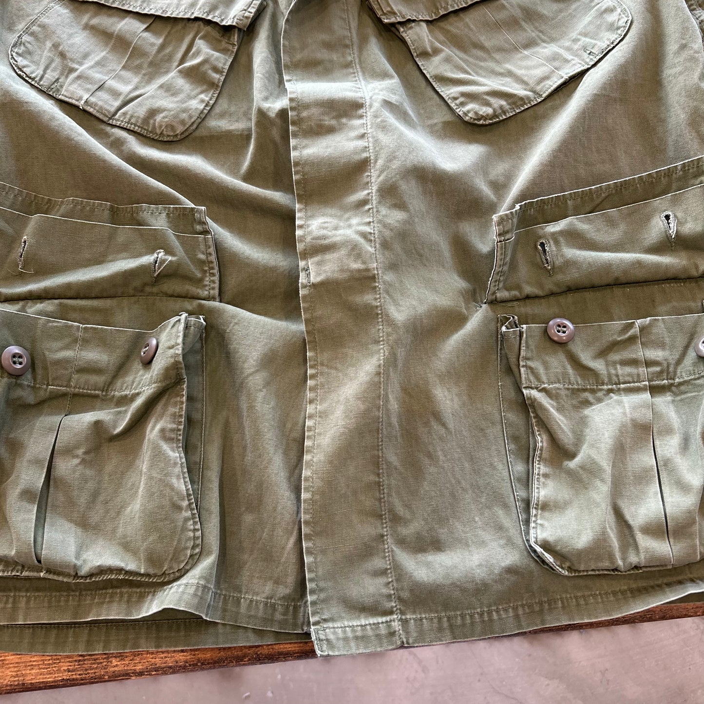 60's USAF S/Sジャングルファティーグジャケット 半袖シャツ ミリタリー (L-R)/A5907SH-SO