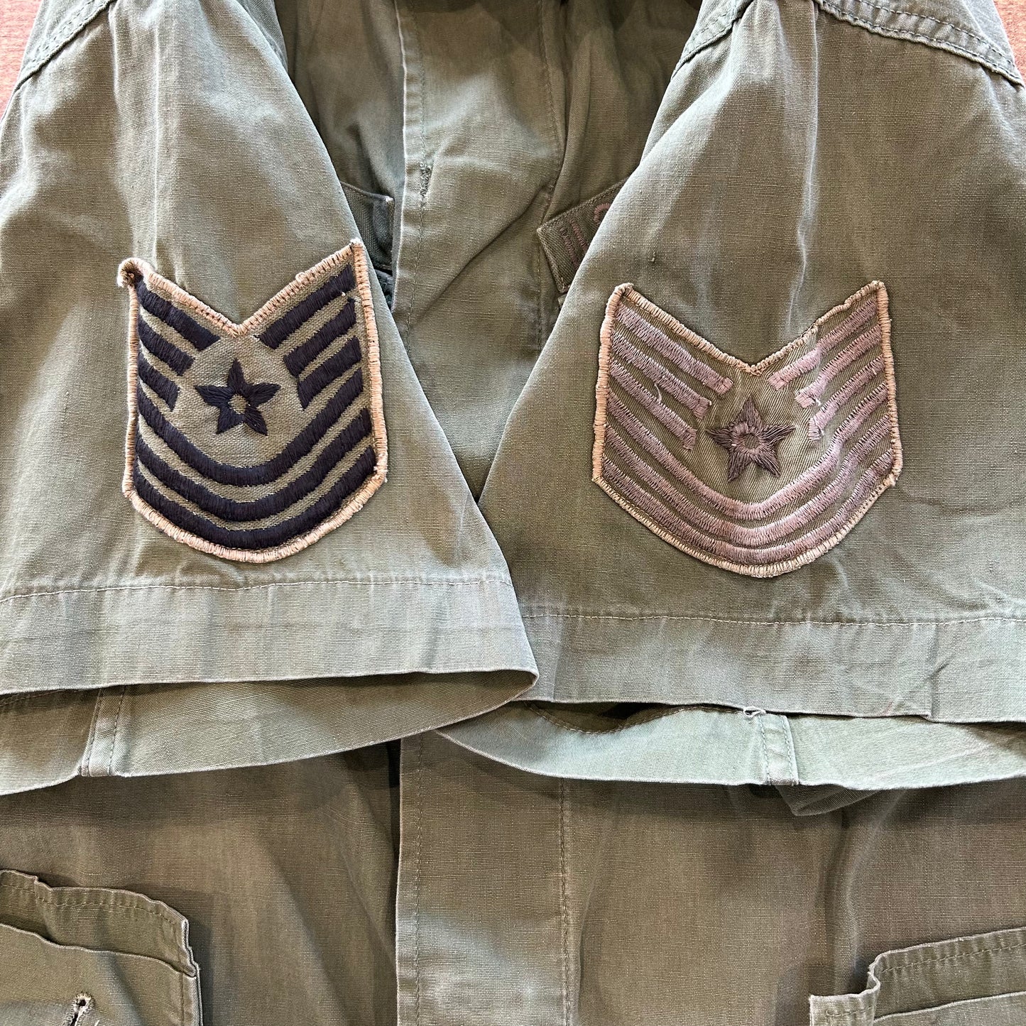 60's USAF S/Sジャングルファティーグジャケット 半袖シャツ ミリタリー (L-R)/A5907SH-SO