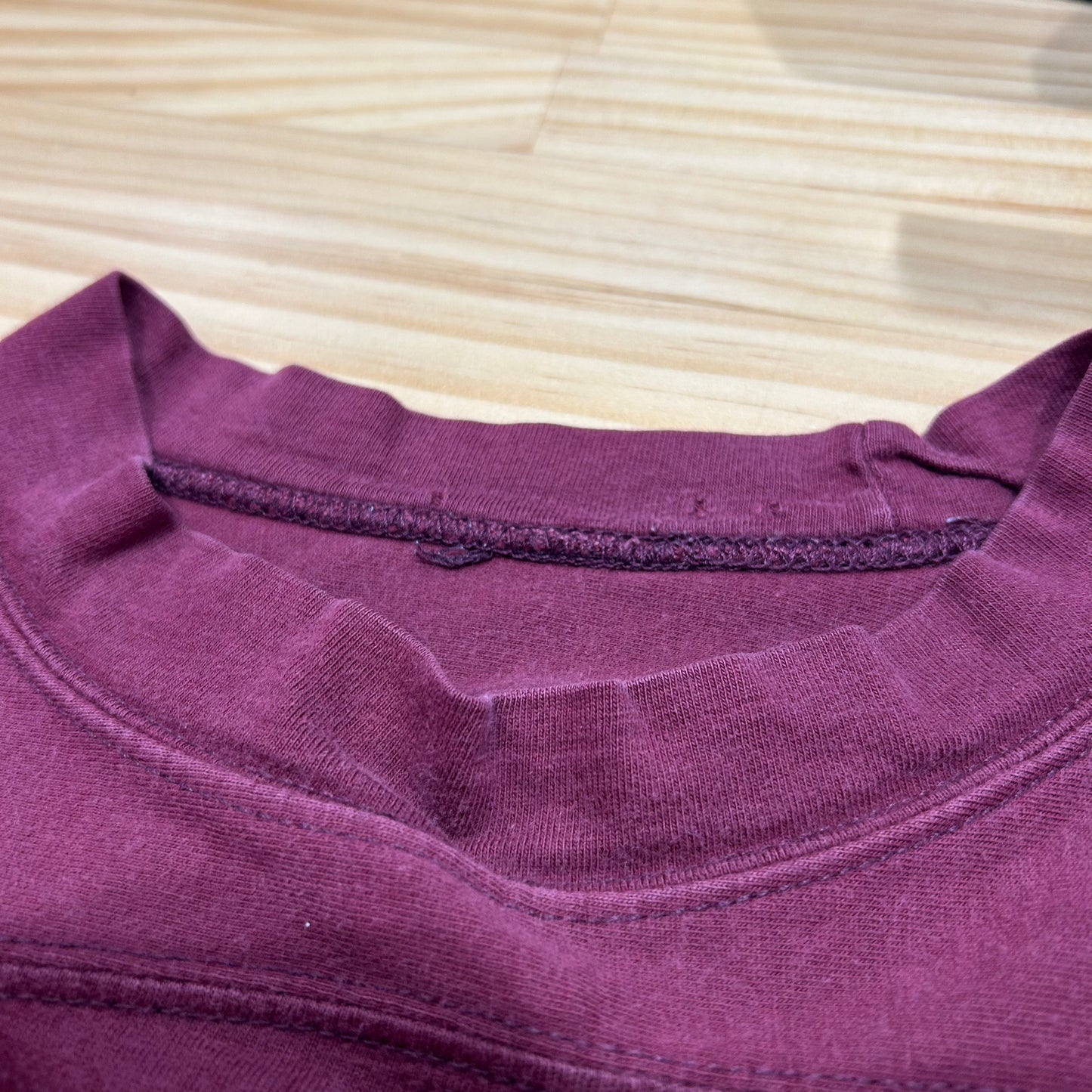 70's Russell football T-shirt "Pikes" フットボール Tシャツ えんじ (L)/A4256T-SO