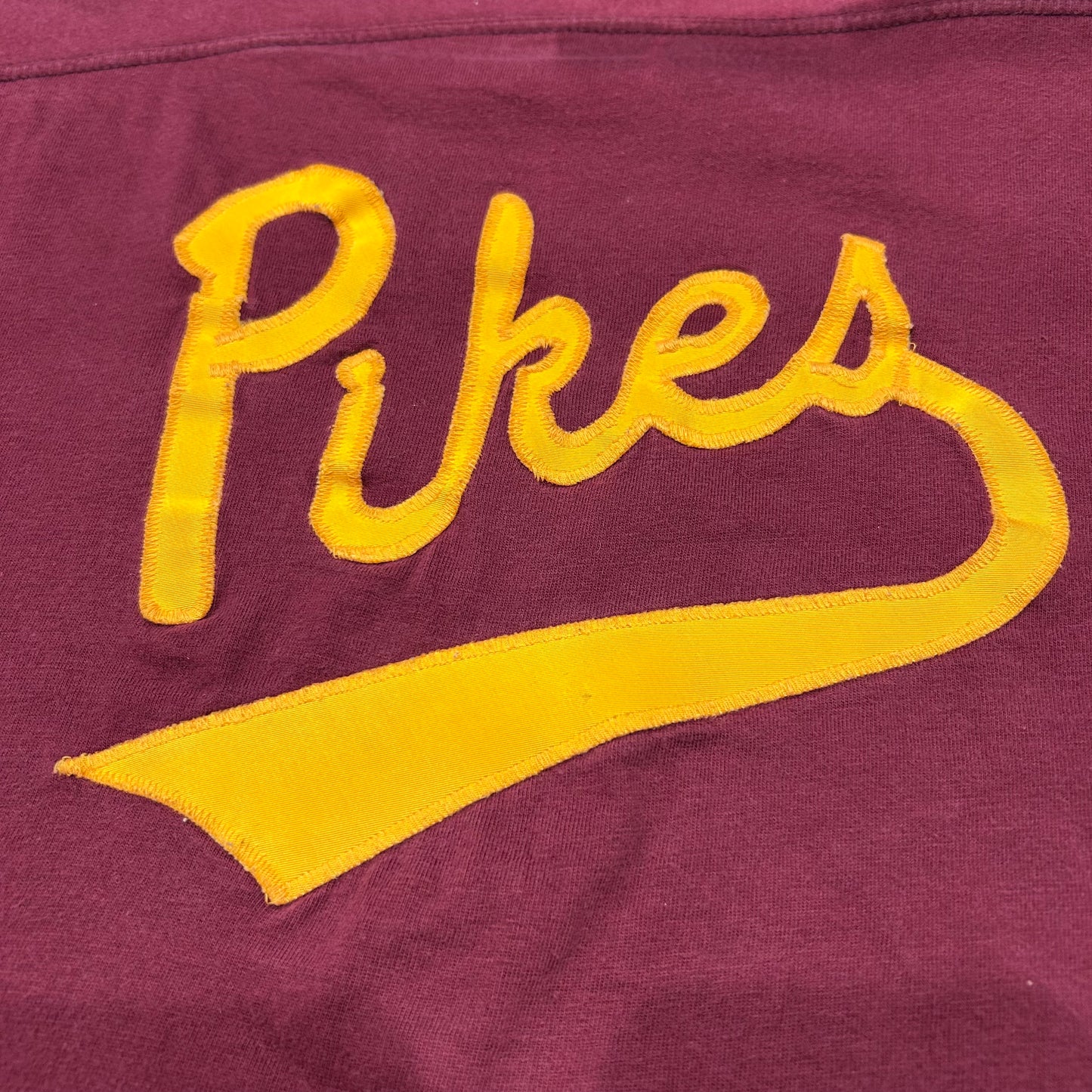 70's Russell football T-shirt "Pikes" フットボール Tシャツ えんじ (L)/A4256T-SO