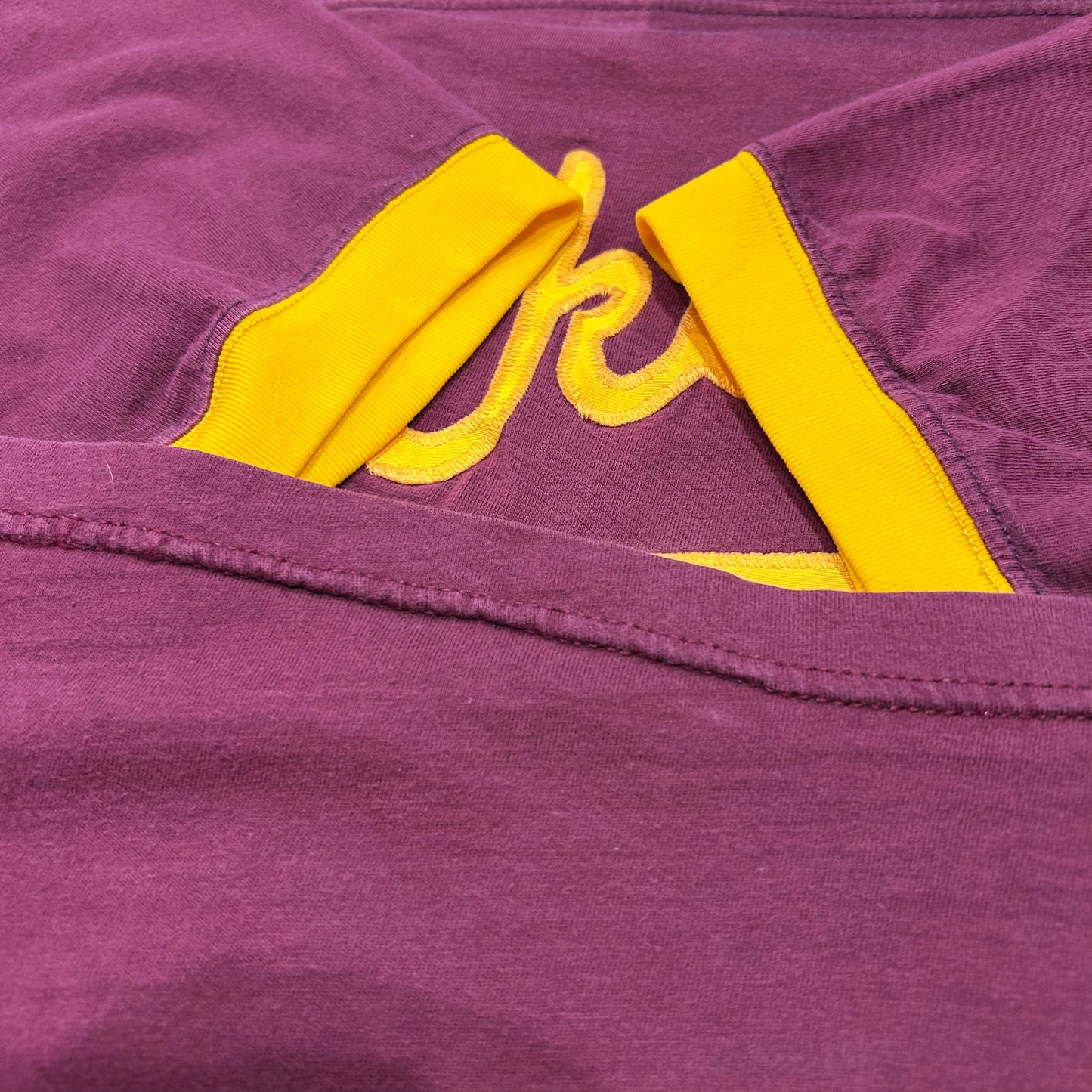 70's Russell football T-shirt "Pikes" フットボール Tシャツ えんじ (L)/A4256T-SO