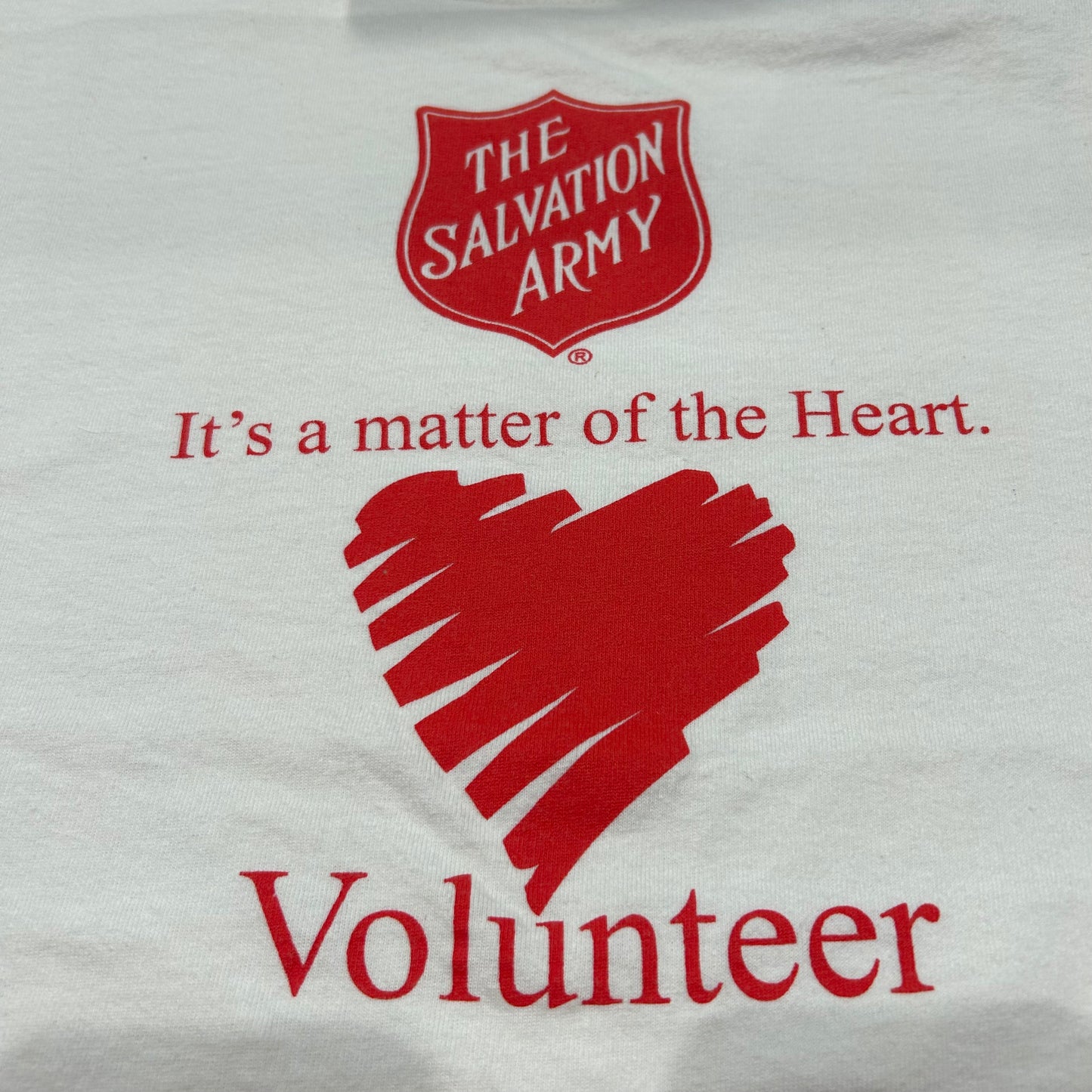 00's "THE SALVATION ARMY" ミリタリー Tシャツ ホワイト (M)/A7054T-SO