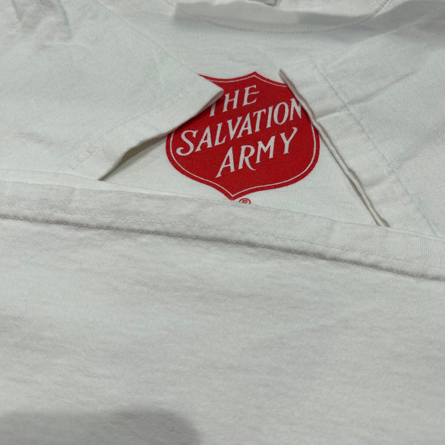 00's "THE SALVATION ARMY" ミリタリー Tシャツ ホワイト (M)/A7054T-SO