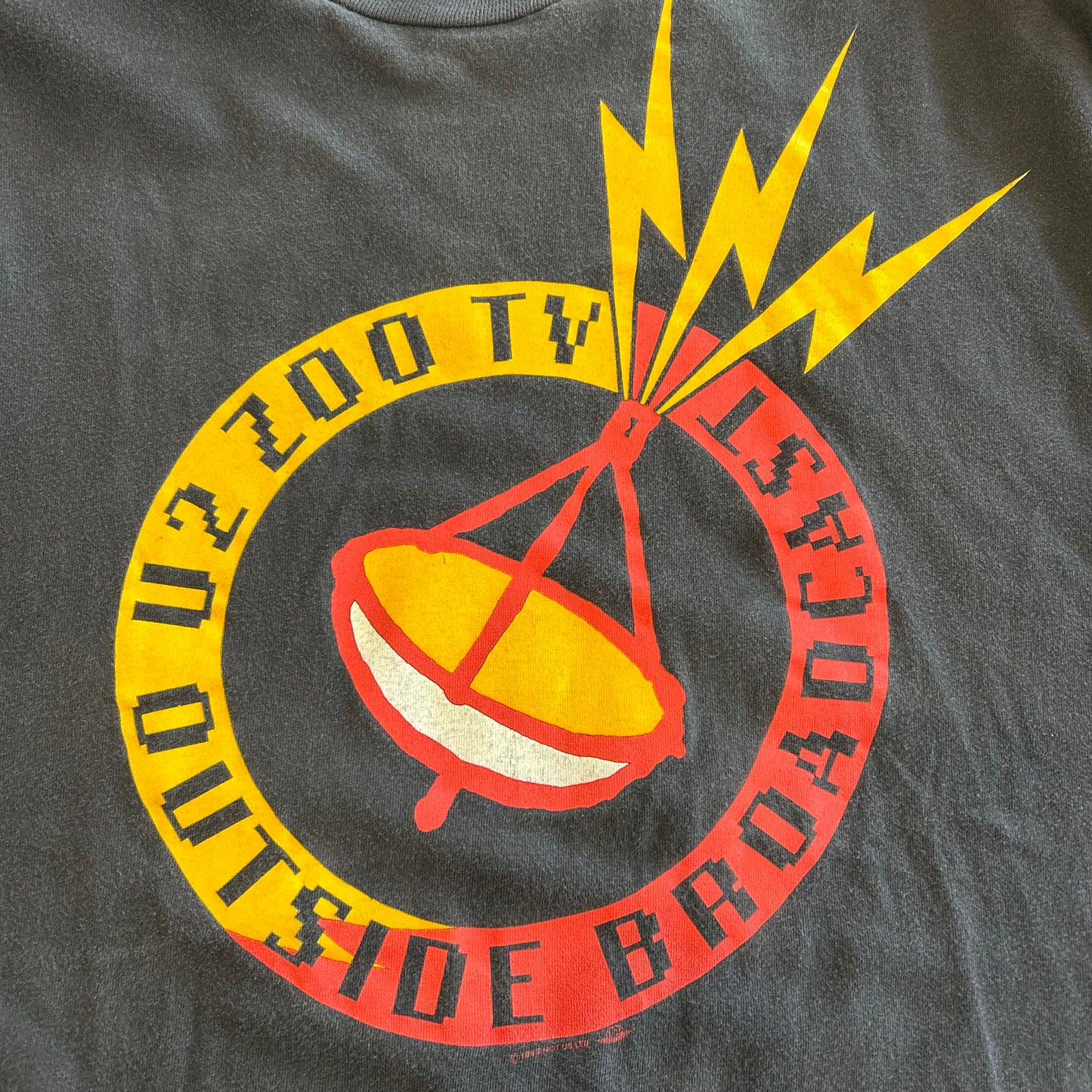 90's U2 "OUTSIDE BROADCAST"ツアーTシャツ 黒/A7254T-SO