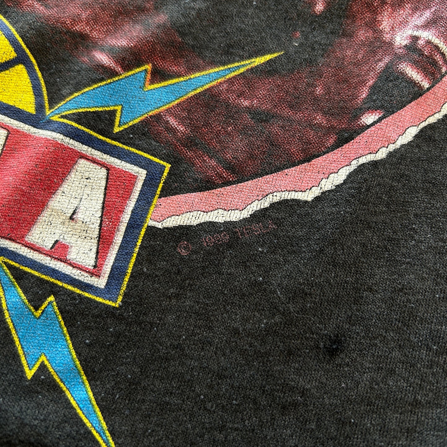 80's TESLA テスラ1989 World Tour Tシャツ 黒(XL)/A6689T-SO