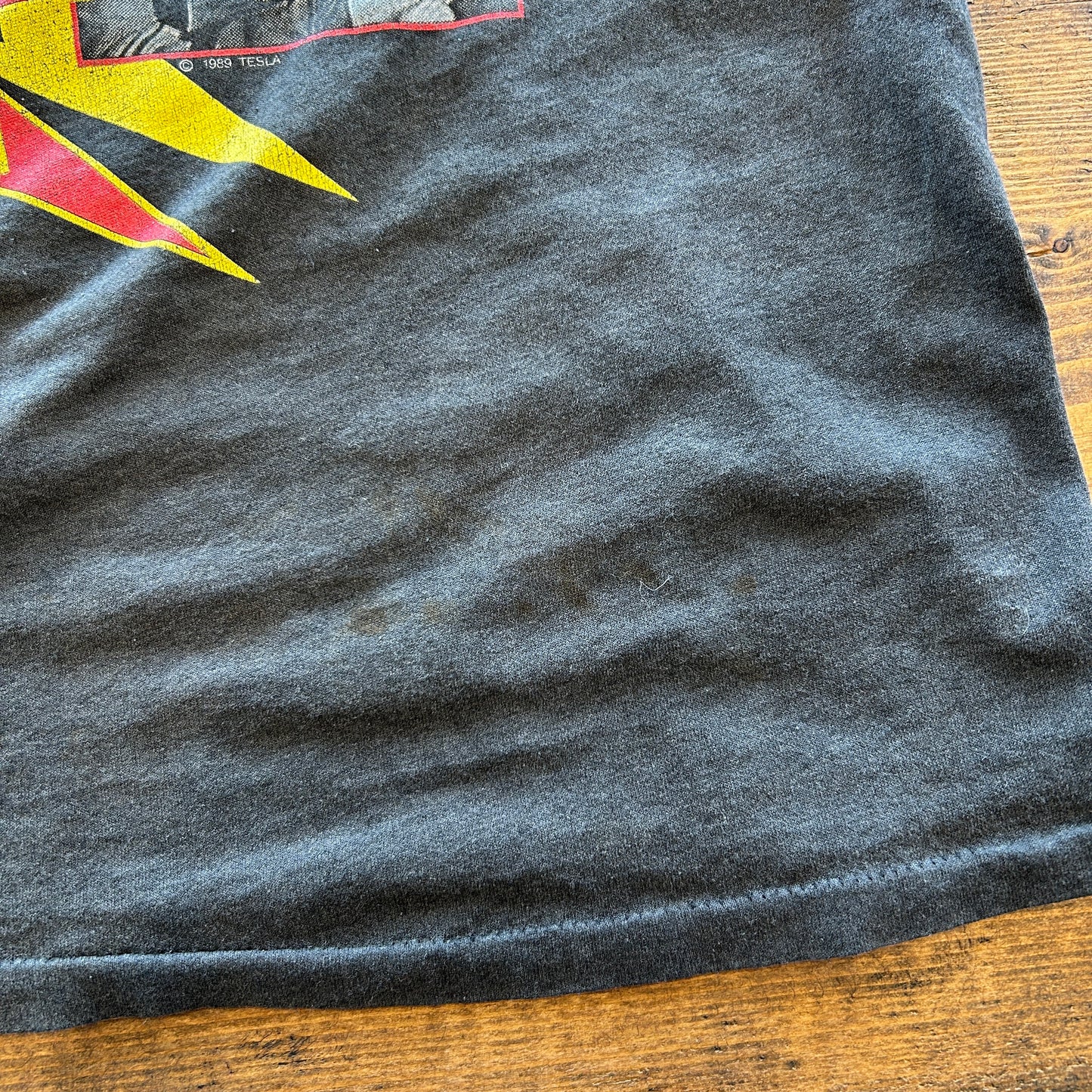 80's TESLA テスラ1989 World Tour Tシャツ 黒(XL)/A6689T-SO
