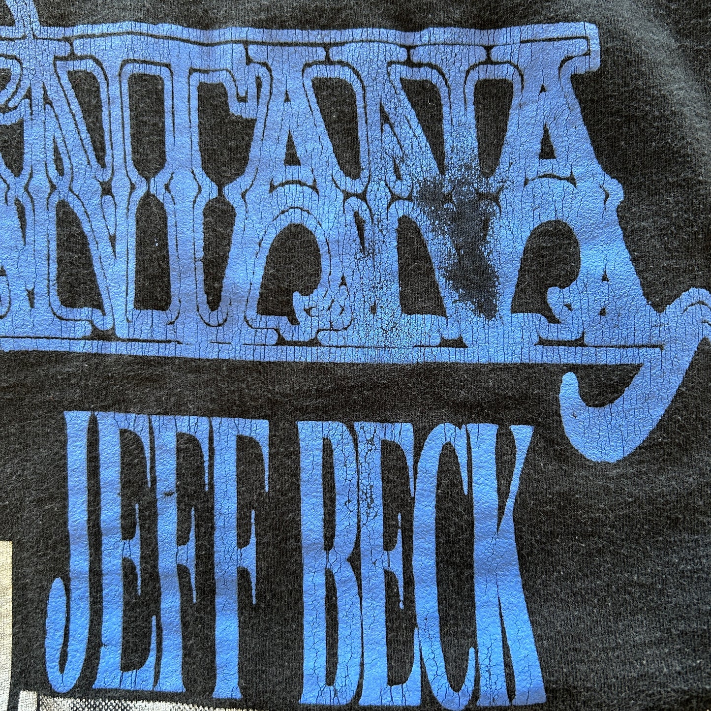 90's Santana&Jeff Beck サンタナ ジェフ・ベック ライブコンサート Tシャツ 黒/A6679Y-SO