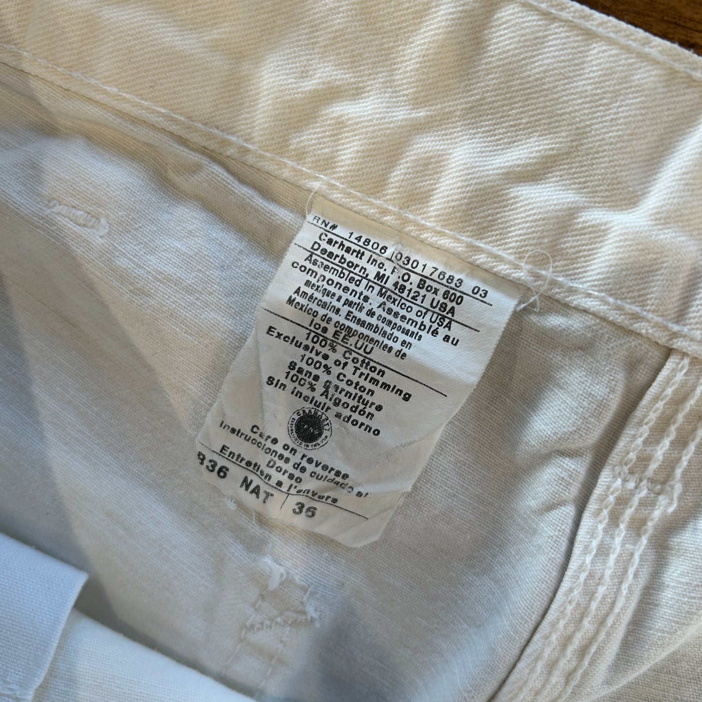 00's Carhartt カーハート ハーフパンツ ペインターショーツ B36 NAT 白(W36)/A4335P-SO