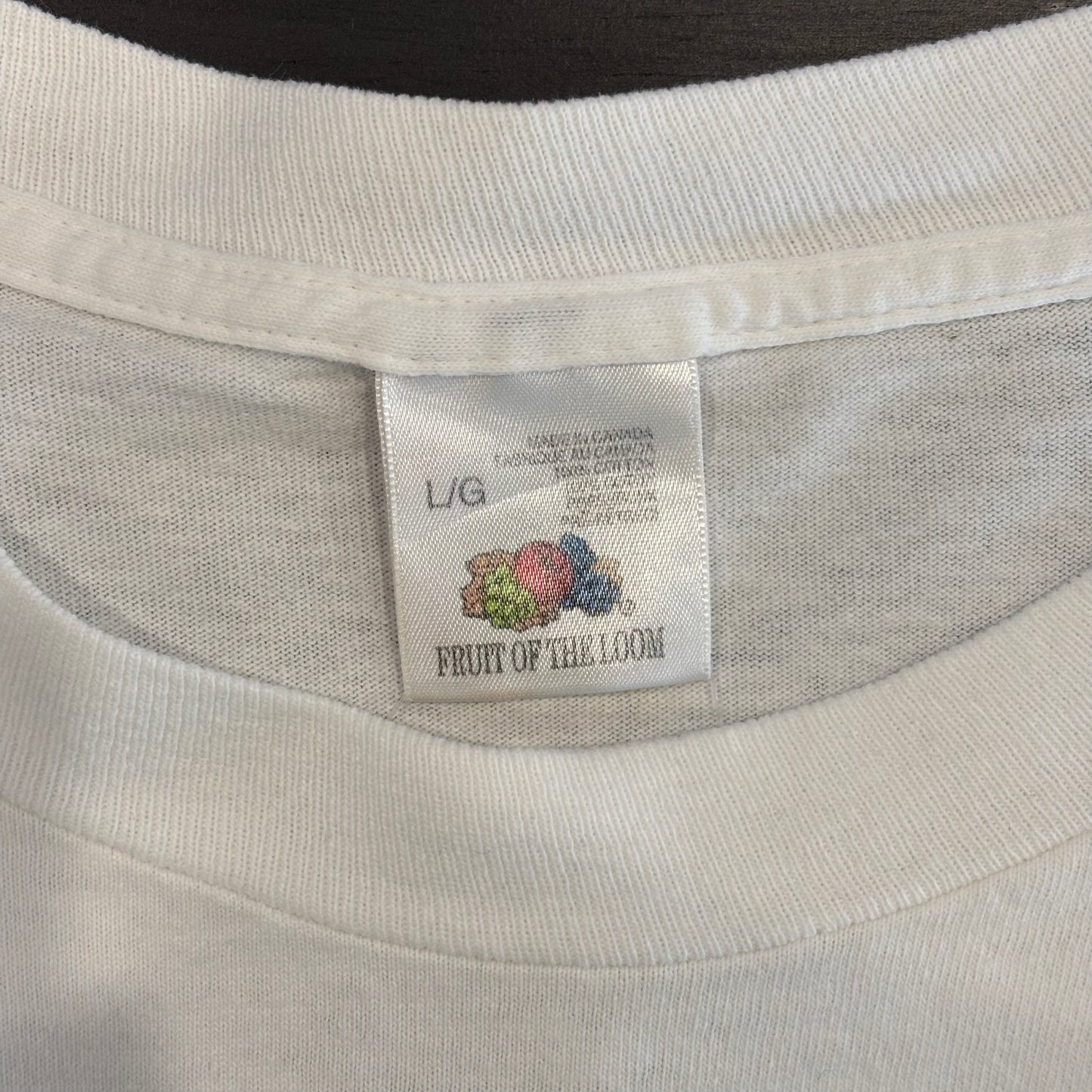 90's Fruit Of The Loom Leonardo Da Vinci ウィトルウィウス的人体図 芸術家 Tシャツ 白 (L)/B2169T-SO