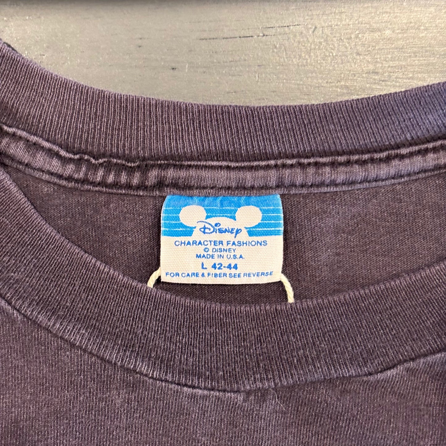 80's Disney Fantasia Magician 魔法使いミッキー ディズニーTシャツ 黒 (L)/A7192T-SO